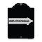 Signmission Employee Parking With Right Arrow Heavy-Gauge Aluminum Architectural Sign, 24" x 18", BS-1824-24398 A-DES-BS-1824-24398 - alternate 1